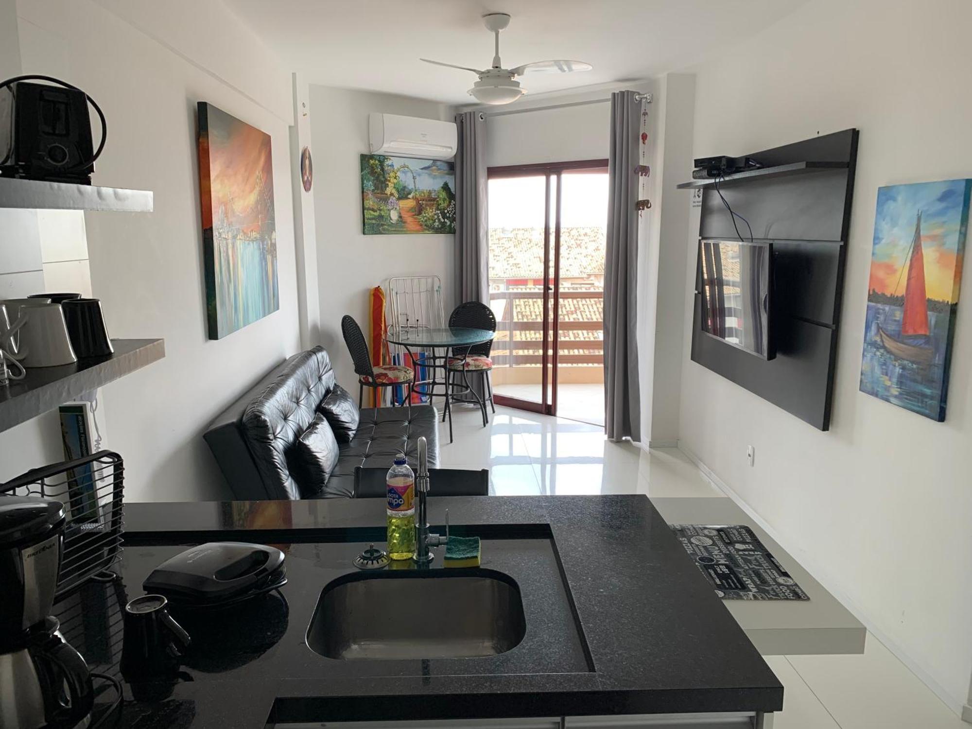 Apartamento Com Vista Do Mar Em Residencial Com Piscina Florianopolis Luaran gambar